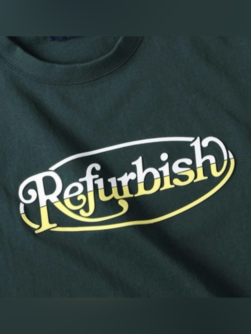 Teal Green Cotton with Silicone Logo “Refurbish”